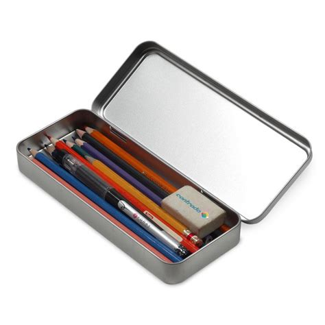 metal pen box|box for pens and pencils.